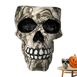 Scary Skull Ashtray Scary Skeleton Ashtray For Men Decorative Halloween Decoration Resin Horror Skull Ornaments For Living Room HKD230809