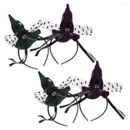 Bandanas Halloween Witch Pointed Hat Headband Women Accessories Hairband Cosplay Costume