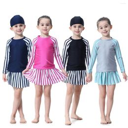 Women's Swimwear Muslim Girls Dress Islamic Kids Swimming Suits Modest Beach Wear Bathing Suit Children Traditional Arab