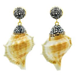 Dangle Earrings Natural Big Conch Shell For Women Irregular Vintage Sea Style Geometric Earring Bohemian Jewelry Wedding Trendy