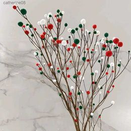 Diy Christmas Ornaments Christmas Pom Balls Festive Felt Ornaments for Diy Garland Tree Decor for Holiday Parties Birthdays L230621