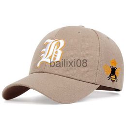 Ball Caps bee baseball cap hip hop casual cotton embroidery honeybee snapbk hat outdoor sports cap hats J230807