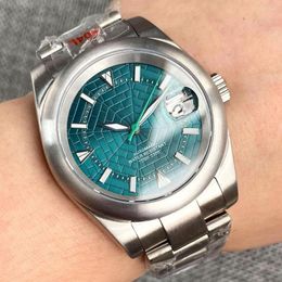 Wristwatches 36mm 39mm Automatic Watch Men Spider Web Dial Japan NH35 Movt Green Hand 904L Bracelet Slide Glide Lock Brush Bezel