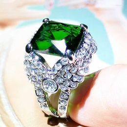 Cluster Rings Fashion Women Ring Finger Jewellery Rhinestone Crystal Size 6/7/8/9/10