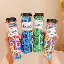 Party Favour 10 Colours Hair Rubber Bands Head Rope Child Tied Horsetail Girls Small Band High Elastic Towel Hair Ties 100pcs/box Q430