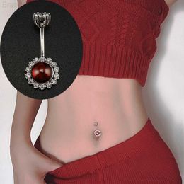 925 Sterling Silver Piercing Garnet Navel Belly Ring Rods For Women Body Jewellery Silver Button Sexy Body Decoration Summer L230808