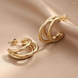 Hoop Earrings Stainless Steel Woman Hoops Trendy Retro Simple Sexy Exquisite Earring Couple Jewelry Gifts