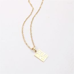 Pendant Necklaces Joolim Jewellery High End Pvd Wholesale No Fade Classic Artistic Sense Tetragonum Stainless Steel Necklace