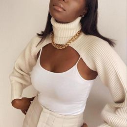 Women's Sweaters 2023 Women Ultra-short Sweater Coat Autumn Winter Long Sleeve Loose Knitted Crop Tops Solid Color Sexy Cardigan