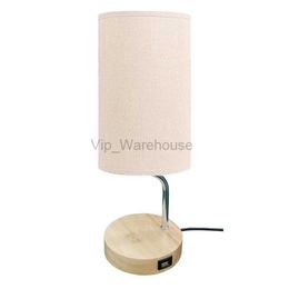 Dimmable Touch Lamp Plug Bedside Charger 1 Pcs Table Port Control Lamps Smart Lamp 3-way Wireless Wooden HKD230808