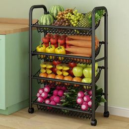 1-5 kitchen basket storage rack Ground household fruit and vegetable storage rack multi-functional multi-layer storage basket