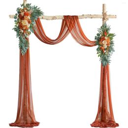 Decorative Flowers Yan Artificial Country Wedding Arch Swag For Drapes DIY White Blue Ceremony And Reception Backdrop Decoration