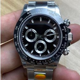 3 Colour Automatic Cal 4130 Movement Watch 904L Steel Chronograph Mens Ceramic Bezel 116500 Cosmograph Men Sport 116506 Eta N Swis259R