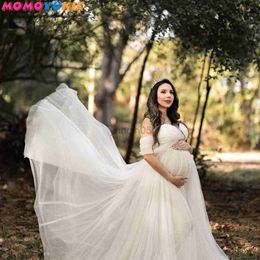 Maternity Dresses New Lace Pregnant Dress Long Maxi Dress Maternity Gown Photography Props Photo Shoot Off Shoulder Maternity Dress for Photoshoot HKD230808