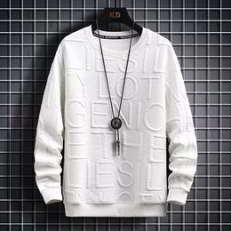 Men's Hoodies Sweatshirts Sweatshirt Pullover Korean Fashion Spring Streetwear Letter Long Sleeve Top Men Trend Clothing Harajuku Embroidery Tops 230807