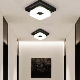 Ceiling Lights Kobuc Modern Bright 12W LED Light Corridor Aisle Bedroom Bathroom Balcony Metal Square