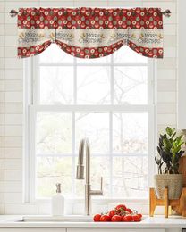 Curtain Christmas Light Ball Decoration Window Living Room Kitchen Cabinet Tie-up Valance Rod Pocket