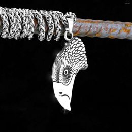 Pendant Necklaces 316L Stainless Steel Design Classic Animal Bird Head Nordic Men's Amulet Scandinavian Jewelry Wholesale