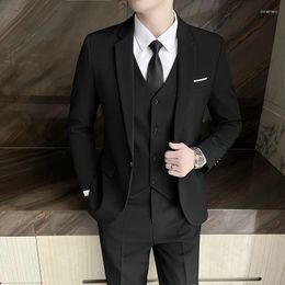 Men's Suits Boutique (Blazer Vest Trousers) Italian Style Elegant And Fashionable Business Casual Gentleman's Formal Suit 3-piece
