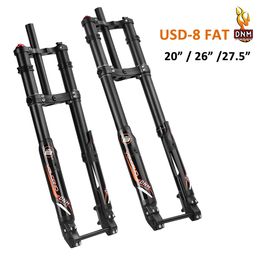 DNM USD-8 FAT Bike Fork 20" 26" 27.5" Oil Spring Aluminum Alloy Snow Desert Bicycle Suspension Front Fork