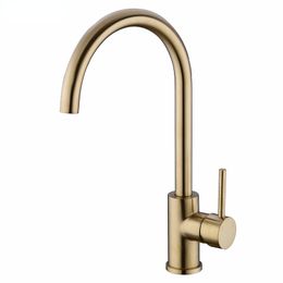 Black Kitchen Faucet Solid Brass 360 Degree Rotation Hot Cold Water Mixer Dual Sink Taps Cupboard Faucets Brushed Gold Gunmetal