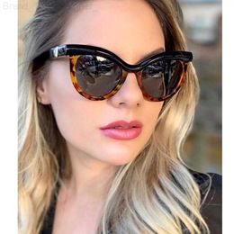 LONSY Vintage Sexy Leopard Print Cat Eye Sunglasses Women Brand Desinger Retro Sun Glasses Shades For Woman Sunglass Ladies L230808