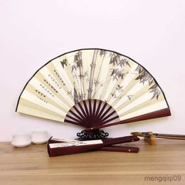 Chinese Style Products Buah Kipas Sutra Retro Gaya Dekoratif Pria Saku Bambu Menangani Kipas Pesta Kebaikan R230808