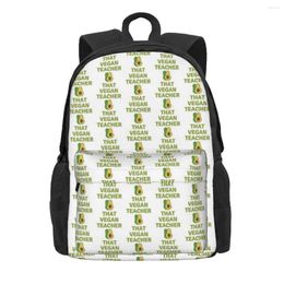 Backpack THAT VEGAN TEACHER Backpacks Large Capacity Student School Bag Shoulder Laptop Rucksack Waterproof Travel