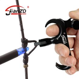 Fishing Accessories Compound Bow Aid Releaser With Pliers Head 360 Degree Rotating Aluminum Alloy Three Finger Release For Archery s Toys 230807