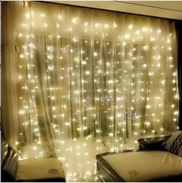 AC220V EU Plug 3x3 Meters 300 LED String Ligh Curtain Light Waterproof Night Light For Garland Fairy Christmas Tree Wedding Party Decoration