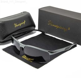 New Aluminium Magnesium Men's Sunglasses Square Polarised Sun Glasses For Men Women Driving Oculos De Sol L230808