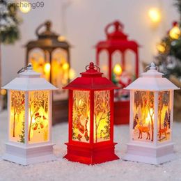 Christmas LED Lights Lantern Lamp Ornaments New Year 2024 Navidad Noel Christmas Decorations for Home Decoration Accessories L230620