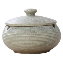 Ceramic Ashtray With Windproof Lid For Indoor Outdoor Use HKD230808