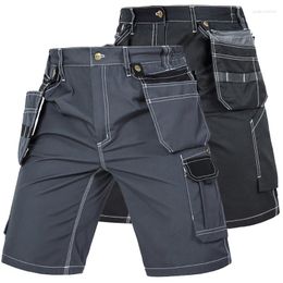 Men's Shorts Men Casual Fashion Multi Pocket Cargo Pants Knee Length Work Short Plus Size 5XL
