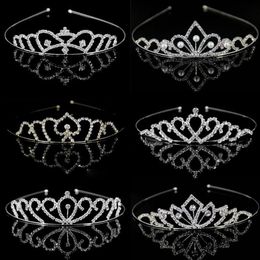 Girls Crystal Tiaras and Crowns Headband Girls Princess Bridal Prom Crown Wedding Party Accessiories JewelryZZ