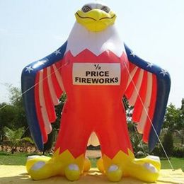 Outdoor Games Customization Inflatable Eagle Balloon Standing Flag Board Eagle Fireworks for Festival and advertising