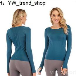 Align Yoga Long Sleeve Training Woman Tshirt Slim Gym Swiftly Tech Full Stretch Fitness T-shirts Define Running Tops Popular Bodybuilding Tee Girl 7 Lululemen 9XZP