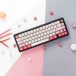 Complete Mechanical Keyboard and Keycap Kit With 136Keys beautiful patterns Pink Rabbit Themes And PBT OEM Sublimation 68/98 HKD230808