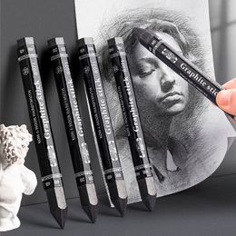 Pencils HB2B4B6B Woodless Hexagonal Graphite Stick Pencil Bold Black Charcoal Art Student Sketch Painting Graphite Pen 230807