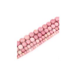 Beads Wholesale Natural Rhodochrosite Stone Loose Spacer Bead For Jewellery Making 15 Diy Bracelet Necklace 4/6/8/10Mm Drop Delivery Hom Dh13J