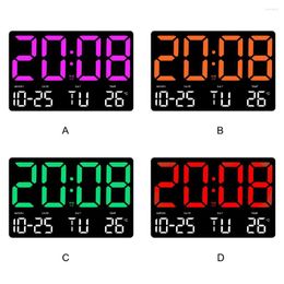 Wall Clocks ABS Large Screen Clock Multifunctional Display With Adjustable Light Colours Multiple