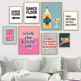 Colourful Quote Canvas Painting Art Print Funny Modern Posters Wall Pictures Living Room Kitchen Home Decor No Frame Wo6