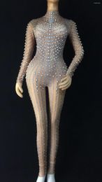 Stage Wear Autumn Mesh Full-body Pearl Dress Exclusive For Party Parties