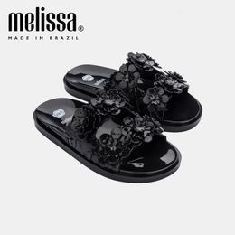 Slippers MelissaSummer Women Slippers Platform Rivets Punk Rock Leather Mules Creative Metal Fittings Casual Party Shoes Female Outdoor 230807