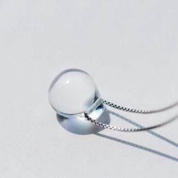 Pendants Genuine 925 Sterling Silver Mermaid Tears Pendant Necklace For Women Luxury Crystal Jewellery
