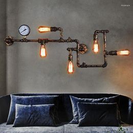 Wall Lamp Vintage Water Pipe Lamps Industrial Light For Bar Coffee Foyer Restaurant Living Room Home Decor.