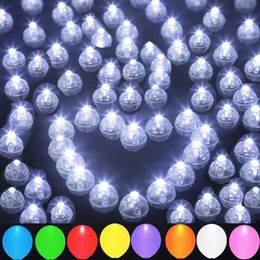 Other Event Party Supplies 100pcs LED Balloon Light Mini Round Balls Lights Flash Luminous Lamps Lantern Bar Halloween wedding Decor 230808