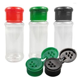Storage Bottles 10/20Pcs 100ml Spice Salt Pepper Shakers Seasoning Jar Plastic Organiser Suger Can Condiment Bottle Kitchen