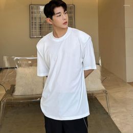 Men's T Shirts Short Sleeve T-Shirt Summer Solid Colour Simple Daily Leisure Everything Loose Large Size Half