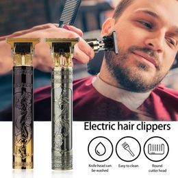 Electric Shavers in Mens Shaver T9 USB Rechargeable Hair Cutting Machine Professional Trimmer for men Barber Beard dragon 230808